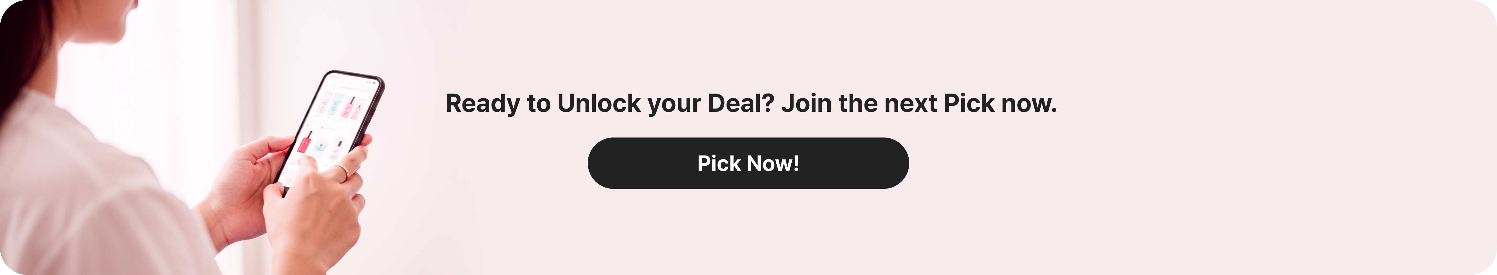 Pick now banner